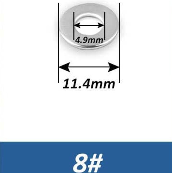 1000 Qty #8 Zinc Plated SAE Flat Washers, CR+3 RoHS Compliant - Free Shipping - Picture 3 of 4